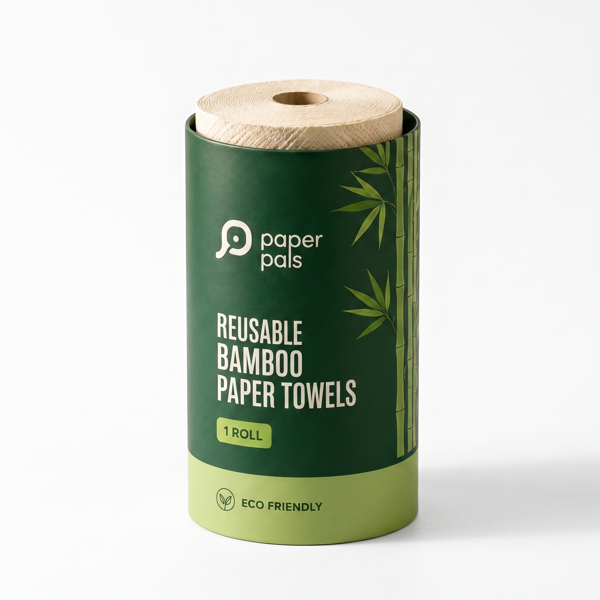 Reusable bamboo paper towels pack and roll