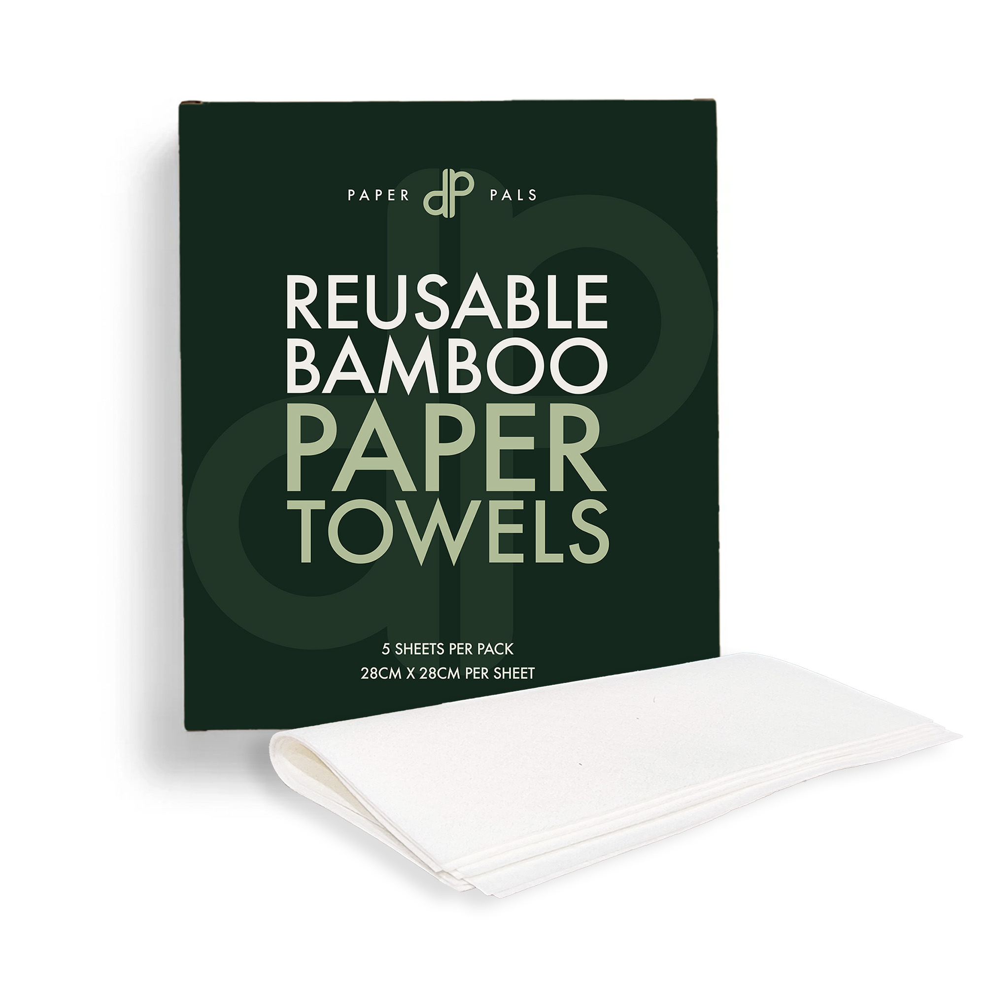 Reusable bamboo paper towels pack and roll